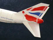 Kartonowy model pasażerskiego samolotu Boeing 747 400, fotografia nr 4.