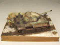 Diorama z plastikowym modelem czołgu Tygrys, inspirowana fotografią pokazującą scenę z frontu wschodniego drugiej wojny światowej - fotografia nr 5