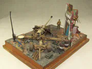 Diorama wykonana w skali 1:35 z żywicznym modelem działa przeciwpancernego Pak 44 z drugiej wojny światowej - foto nr 5