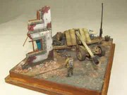 Diorama wykonana w skali 1:35 z żywicznym modelem działa przeciwpancernego Pak 44 z drugiej wojny światowej - foto nr 8