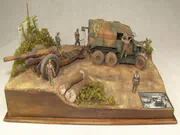 Diorama przedstawiająca scenę rozgrywającą się na wąskiej drodze, gdzieś we Włoszech w 1943 roku - fotografia nr 1