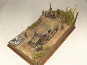 Diorama przedstawiająca scenę rozgrywającą się na wąskiej drodze, gdzieś we Włoszech w 1943 roku - fotografia nr 2