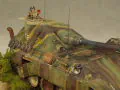 Diorama z plastikowym modelem działa samobieżnego Jagdpanther II - fotografia nr 10