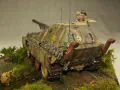 Diorama z plastikowym modelem działa samobieżnego Jagdpanther II - fotografia nr 12