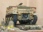 Plastikowy model samobieżnej haubicy M7 Priest z 2. Korpusu Polskiego, maj-czerwiec 1945 - zdjęcie nr 4