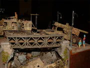 Diorama modelarska przestawiająca scenę wyzwolenia belgijskiego miasta Bastogne w 1944 roku - fotografia nr 7.
