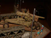Diorama modelarska przestawiająca scenę wyzwolenia belgijskiego miasta Bastogne w 1944 roku - fotografia nr 8.