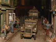 Diorama modelarska przestawiająca scenę wyzwolenia belgijskiego miasta Bastogne w 1944 roku - fotografia nr 12.