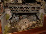 Diorama modelarska przestawiająca scenę wyzwolenia belgijskiego miasta Bastogne w 1944 roku - fotografia nr 24.