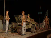 Diorama modelarska przestawiająca scenę wyzwolenia belgijskiego miasta Bastogne w 1944 roku - fotografia nr 25.