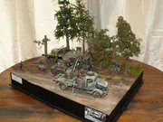 Diorama modelarska przedstawiająca demontaż wieży czołgowej w bazie remontowej na Litwie w 1944 roku - foto nr 2
