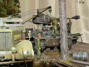 Diorama modelarska przedstawiająca demontaż wieży czołgowej w bazie remontowej na Litwie w 1944 roku - foto nr 14
