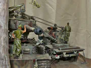 Diorama modelarska przedstawiająca demontaż wieży czołgowej w bazie remontowej na Litwie w 1944 roku - foto nr 16