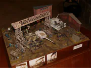 Diorama modelarska pokazująca niemiecką bazę remontową czołgów w Orszy w 1943 roku - zdjęcie numer 1