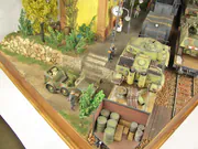 Diorama inspirowana fotografią czołgu Tygrys umieszczonego na platformie kolejowej stojącej na stacji Kopyczyńce na Ukrainie w czasie drugiej wojny światowej - foto nr 11