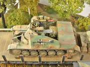 Diorama inspirowana fotografią czołgu Tygrys umieszczonego na platformie kolejowej stojącej na stacji Kopyczyńce na Ukrainie w czasie drugiej wojny światowej - foto nr 19