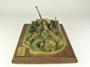 Diorama z plastikowym modelem niemieckiego działa przeciwpancernego PaK 43/41 z okresu drugiej wojny światowej - foto nr 2
