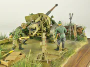 Diorama z plastikowym modelem niemieckiego działa przeciwpancernego PaK 43/41 z okresu drugiej wojny światowej - foto nr 8