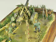 Diorama z plastikowym modelem niemieckiego działa przeciwpancernego PaK 43/41 z okresu drugiej wojny światowej - foto nr 9