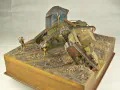 Diorama z plastikowymi modelami czołgów Mark V i Mark A Whippet - foto nr 9