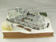 Diorama z plastikowym modelem niemieckiej prototypowej broni pancernej AUF E-100 - foto nr 10