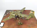 Na zdjęciu prezentuje się plastikowy model samolotu transportowego C-7A Caribou sklejony w skali 1:72 - foto nr 3